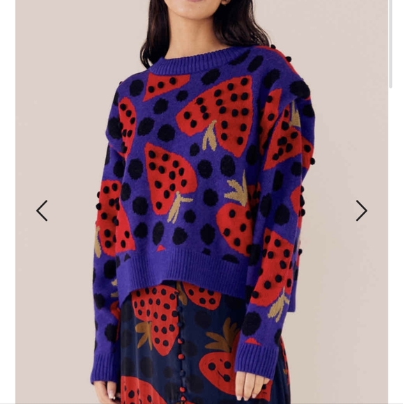 XS/S/M Farm Rio Heartberry Sweater - Picture 5 of 7